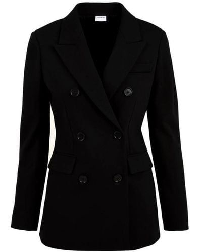 Aspesi Double-Breasted Coats - Black