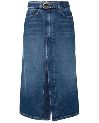 Twin Set Denim skirts - Blu