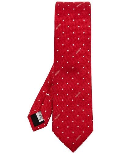 Moschino Cravatta di seta - Rosso