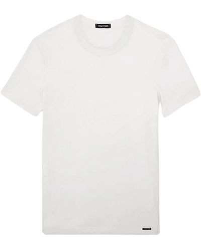 Tom Ford Hochwertiges baumwoll-t-shirt - Weiß