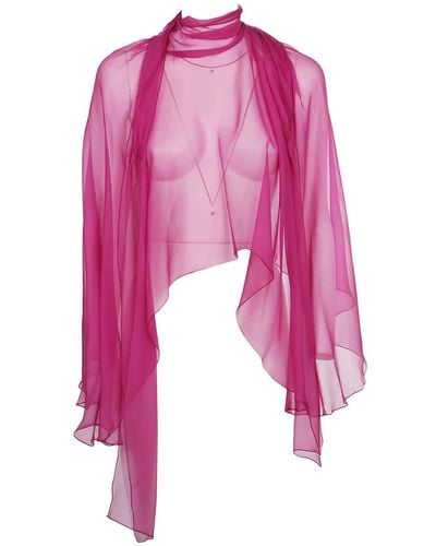 Alberta Ferretti Silky Scarves - Pink