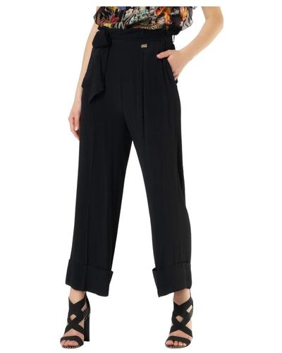 Class Roberto Cavalli Cropped Trousers - Black