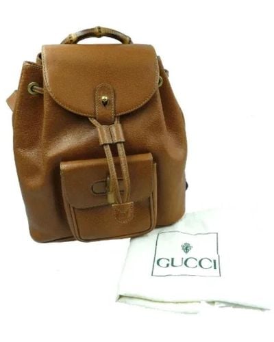 Gucci Pre-owned > pre-owned bags > pre-owned backpacks - Marron
