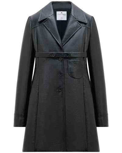 Courreges Single-Breasted Coats - Black