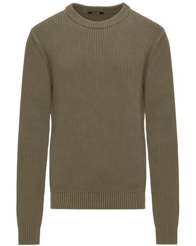 Bomboogie Caldo maglione in cotone a coste per uomo - Verde