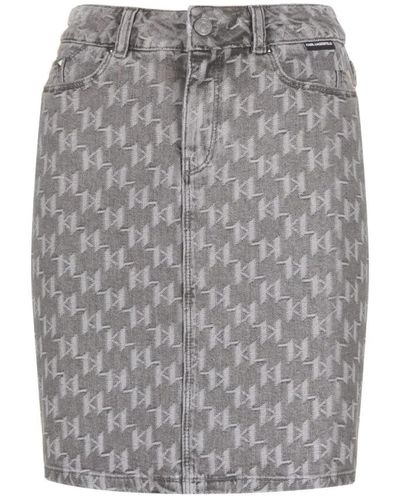 Karl Lagerfeld Denim Skirts - Grey