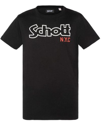 Schott Nyc Tops > t-shirts - Noir