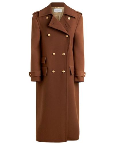 Ballantyne Double-Breasted Coats - Brown