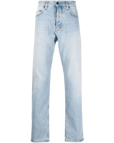 Haikure Italienische slim-fit stonewashed jeans - Blau