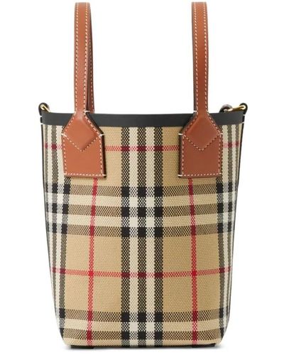 Burberry Tote Bags - Brown