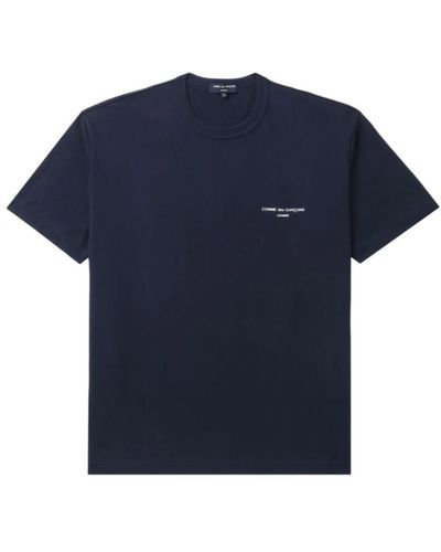 Comme des Garçons Basic t-shirt erhöhe deine lässige garderobe stilvoll - Blau