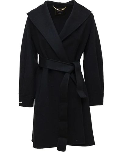 Nenette Belted Coats - Black