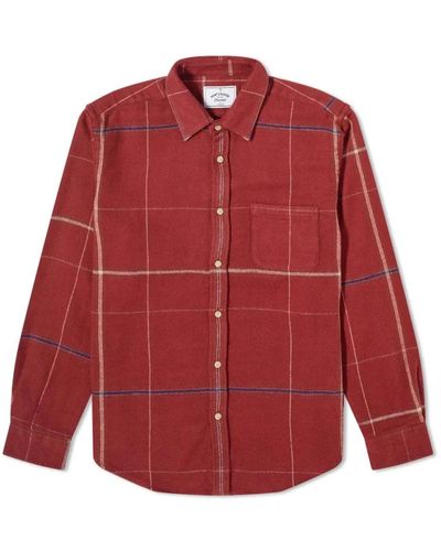 Portuguese Flannel Casual Shirts - Red