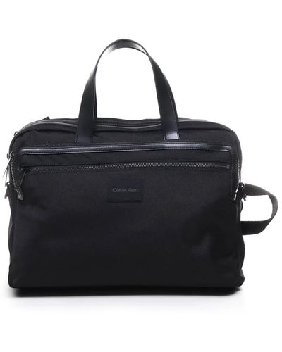 Calvin Klein Schwarze laptoptasche mit griff