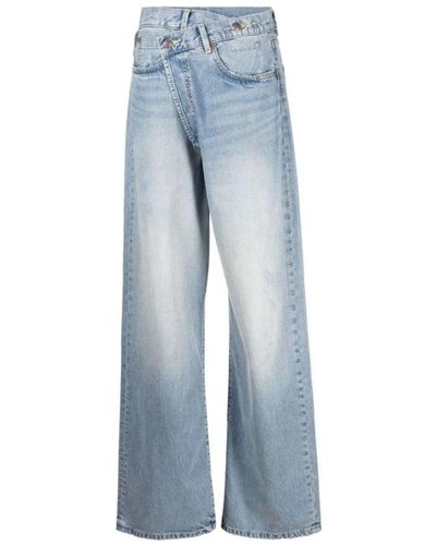 R13 Crossover wide-leg jeans ss23 style - Blau