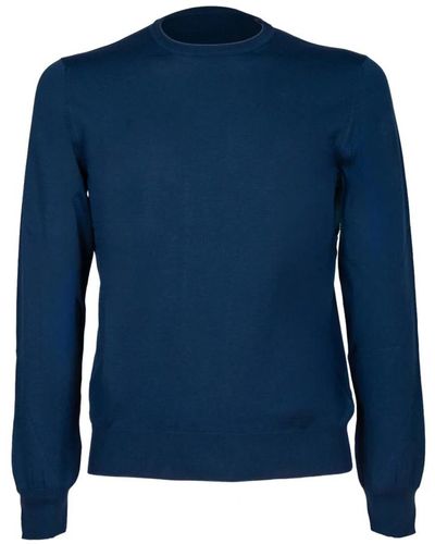 Gran Sasso Vintage indigo maglione in cotone collo a giro - Blu