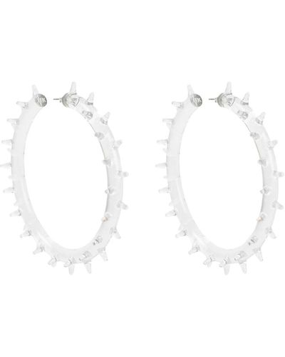 Hugo Kreit Spiky hoops earrings - Bianco