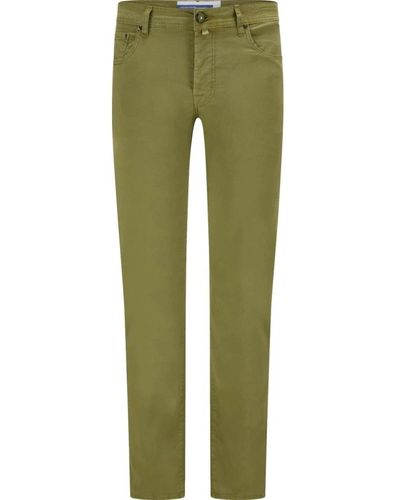 Jacob Cohen Slim verde oliva jeans in cotone elasticizzato