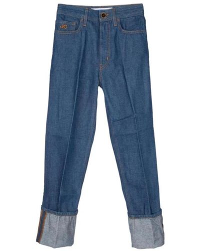 Jacob Cohen Jeans denim a vita alta per donne - Blu