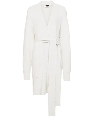 JOSEPH Cardigan lounge in seta e cashmere - Bianco