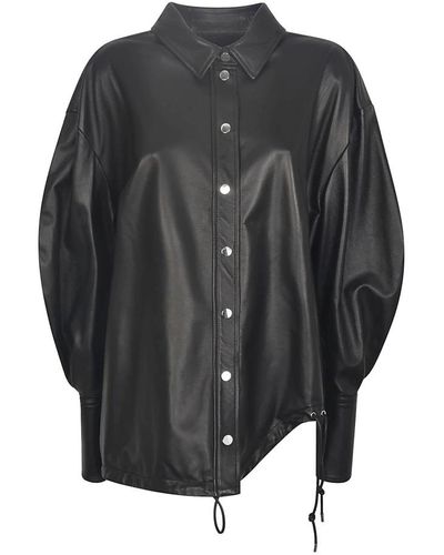 The Attico Leather Jackets - Grey
