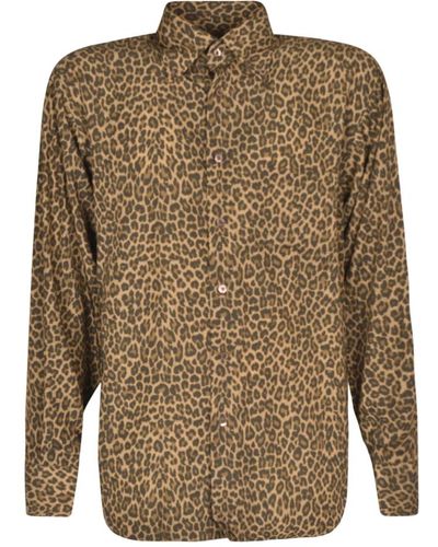 Tom Ford Leopardenmuster hemd - Braun