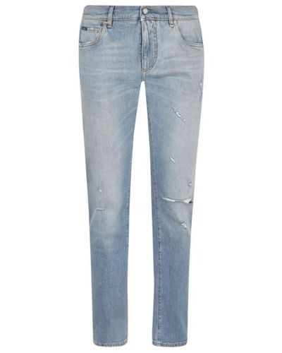 Dolce & Gabbana Jeans > slim-fit jeans - Bleu