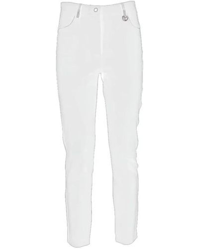 Yes-Zee Pantaloni bianchi milano stitch - Bianco