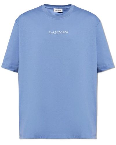 Lanvin T-shirt mit logo - Blau