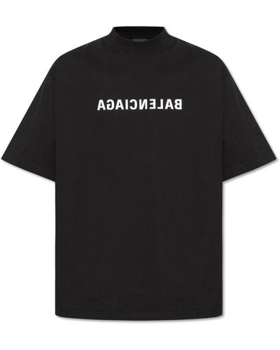 Balenciaga T-Shirt mit Logo - Schwarz