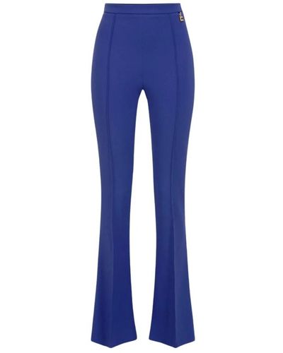 Elisabetta Franchi Pantalone - mode von ,stilvolle weite hose - Blau