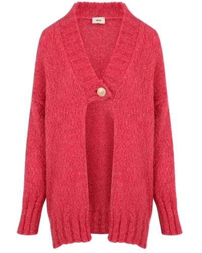 Akep Fuchsia cardigan sweaters - Rojo