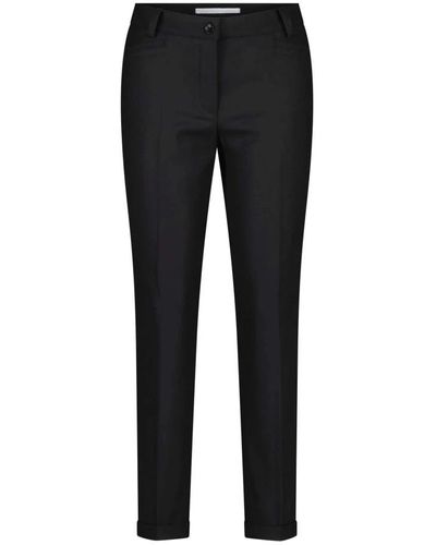 RAFFAELLO ROSSI Pantalones elegantes de franela techno - Negro