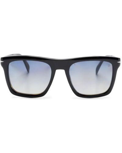 David Beckham Schwarze sonnenbrille mit zubehör - Blau