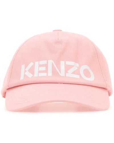 KENZO Cappellino da baseball in cotone rosa