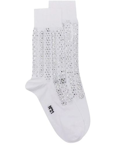 N°21 Colección de calcetines elegantes - Blanco