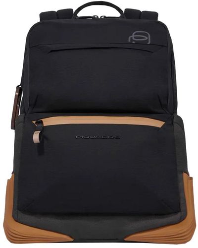 Piquadro Backpacks,grüner computer und ipad rucksack - Schwarz