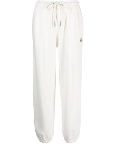 Moncler Pantalones de algodón con cintura ajustable - Blanco