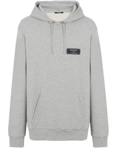 Balmain Label hoodie - Grau