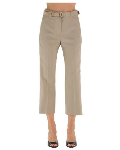 Sacai Cropped Trousers - Natural
