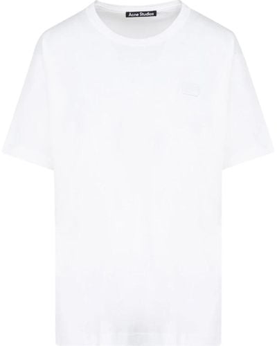 Acne Studios Weißes baumwoll-t-shirt regular fit