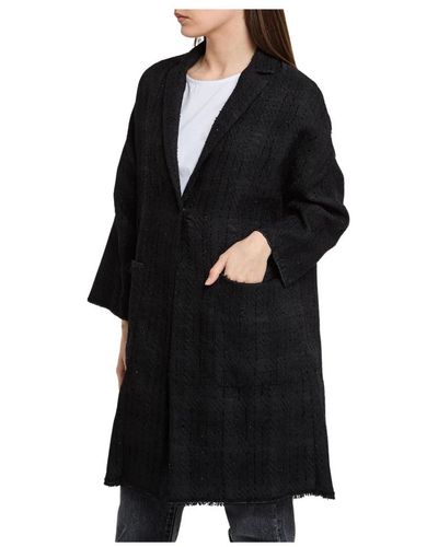 Semicouture Coats > single-breasted coats - Noir