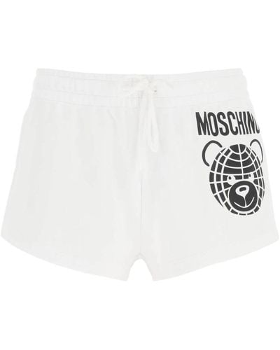 Moschino Shorts deportivos con estampado de teddy - Blanco