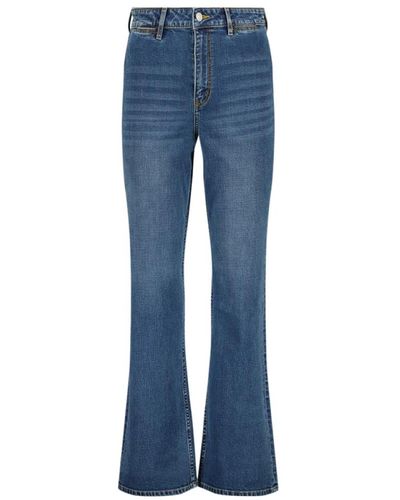 Raizzed Dunkle steinwäsche high waist wide leg jeans - Blau