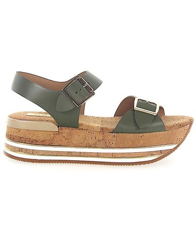 Hogan Flat Sandals - Green