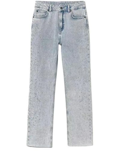 Twin Set Jeans slim fit con strass - Blu