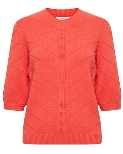 B.Young Round-Neck Knitwear - Red
