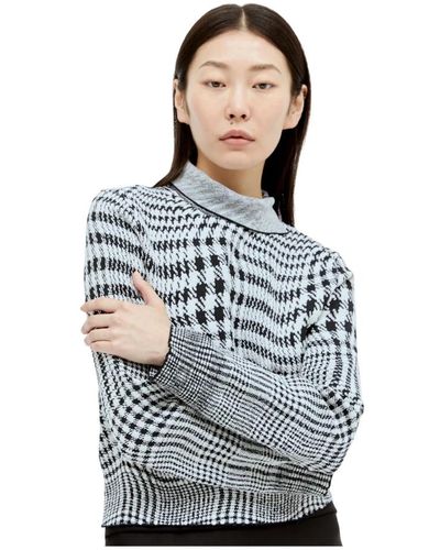 Burberry Houndstooth wollmischung pullover - Blau