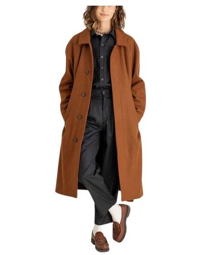 Noyoco Coats > single-breasted coats - Marron