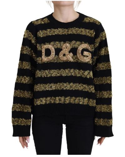 Dolce & Gabbana Round-neck knitwear - Negro